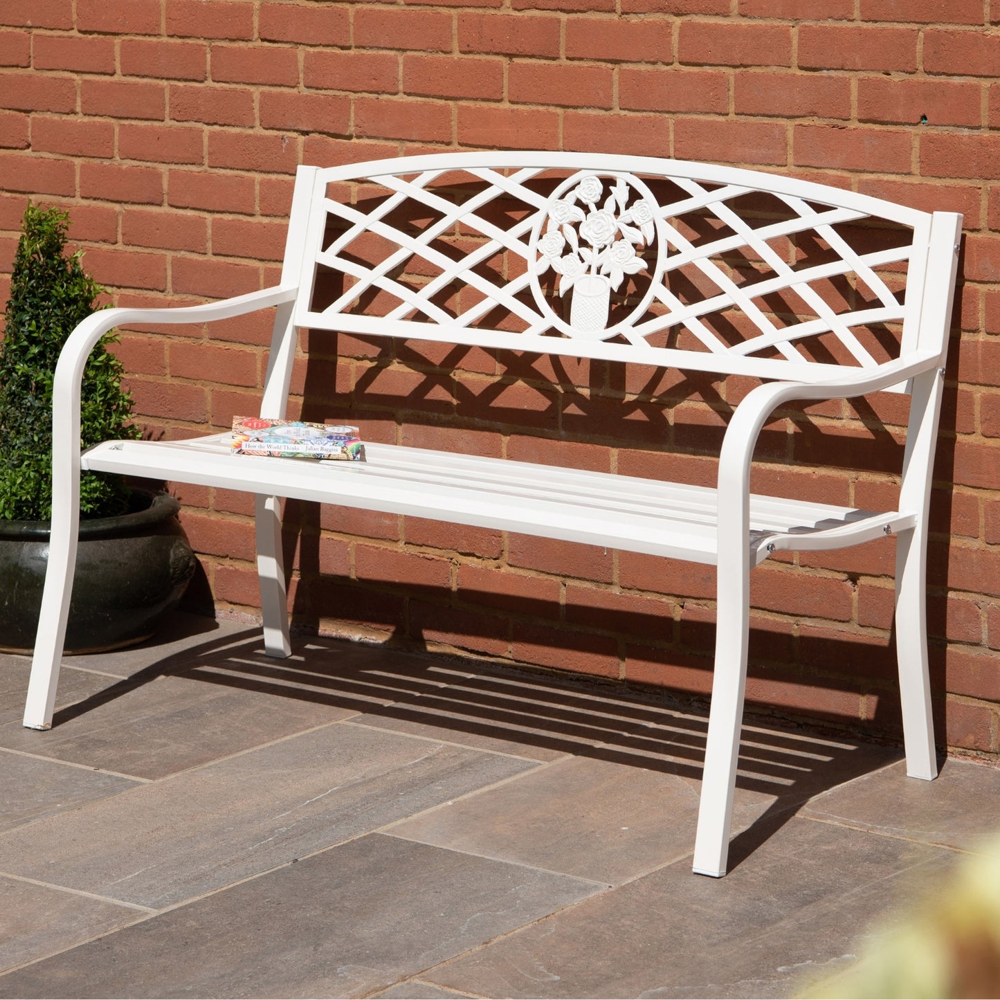 Coalbrookdale Garden Bench - White