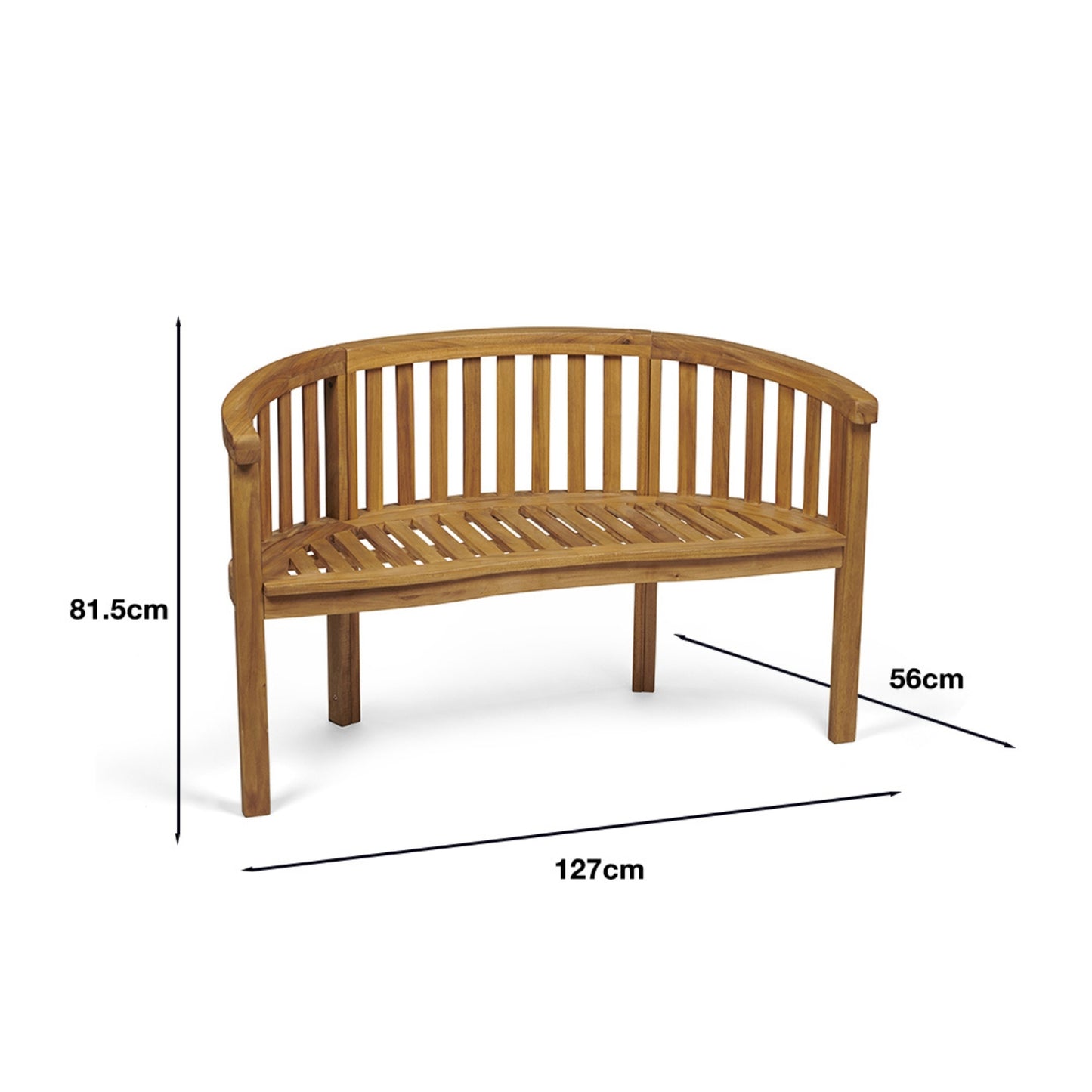 Woodfield Banana Bench - Natural