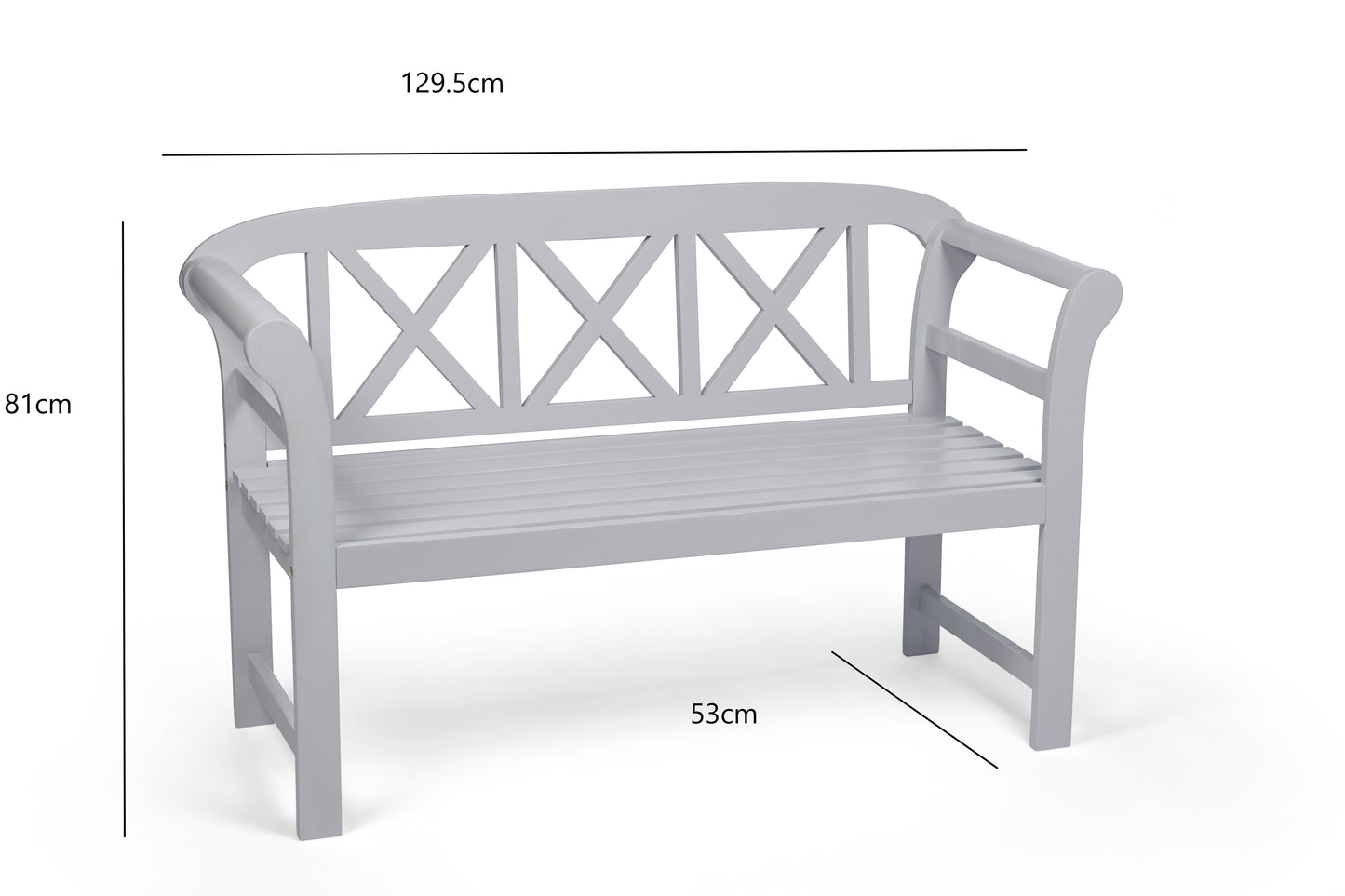 PU Painted Pearl White Bewdley Bench