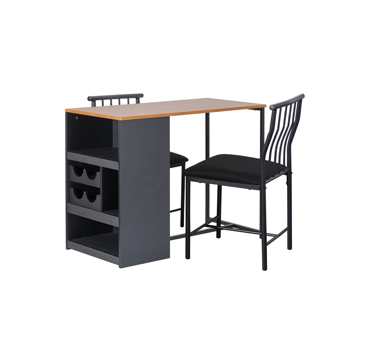 Compact Bistro Dining Set - Black