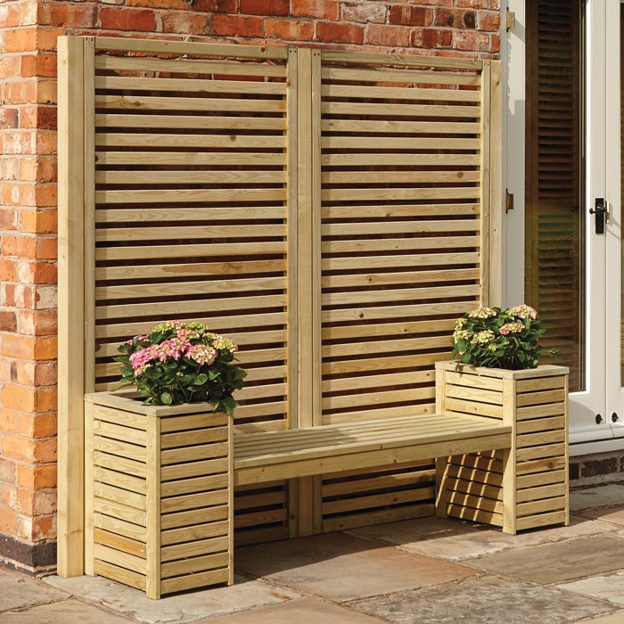 Garden Lover Seat Set with Planters & Screens