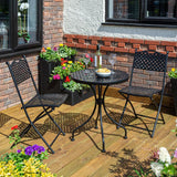 Garden Shop Online Bistro Set - Metallic Black