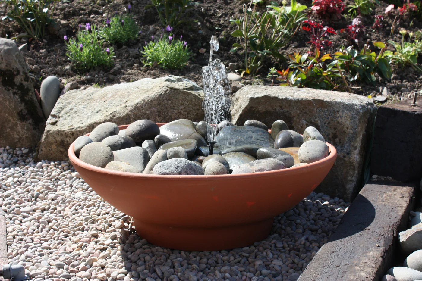 90 Litre Garden Fountain Water Bowl - Terracotta - Garden Shop Online