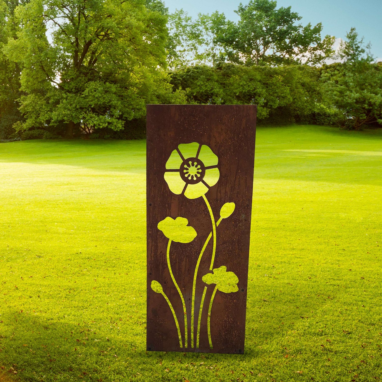 Poppy Decorative Garden Screen - 2 Sizes - Garden Shop Online