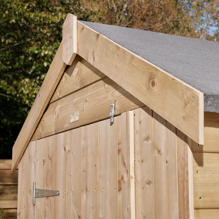 Rowlinson 4x4 Single Door Shiplap Apex Shed