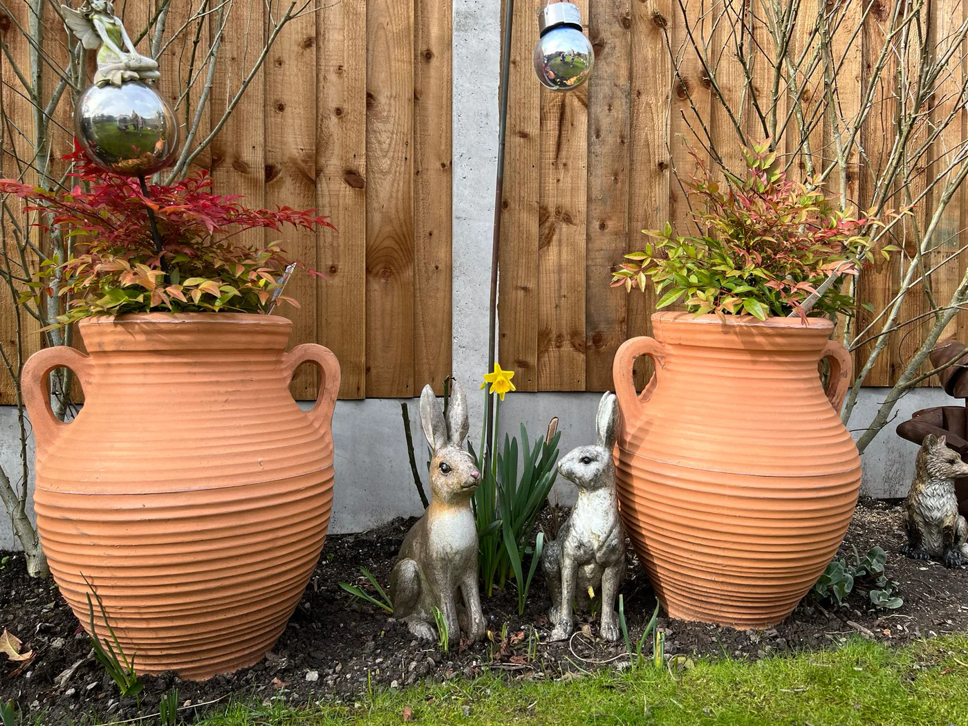 Athenian Terracotta Style Vase Planter - Garden Shop Online