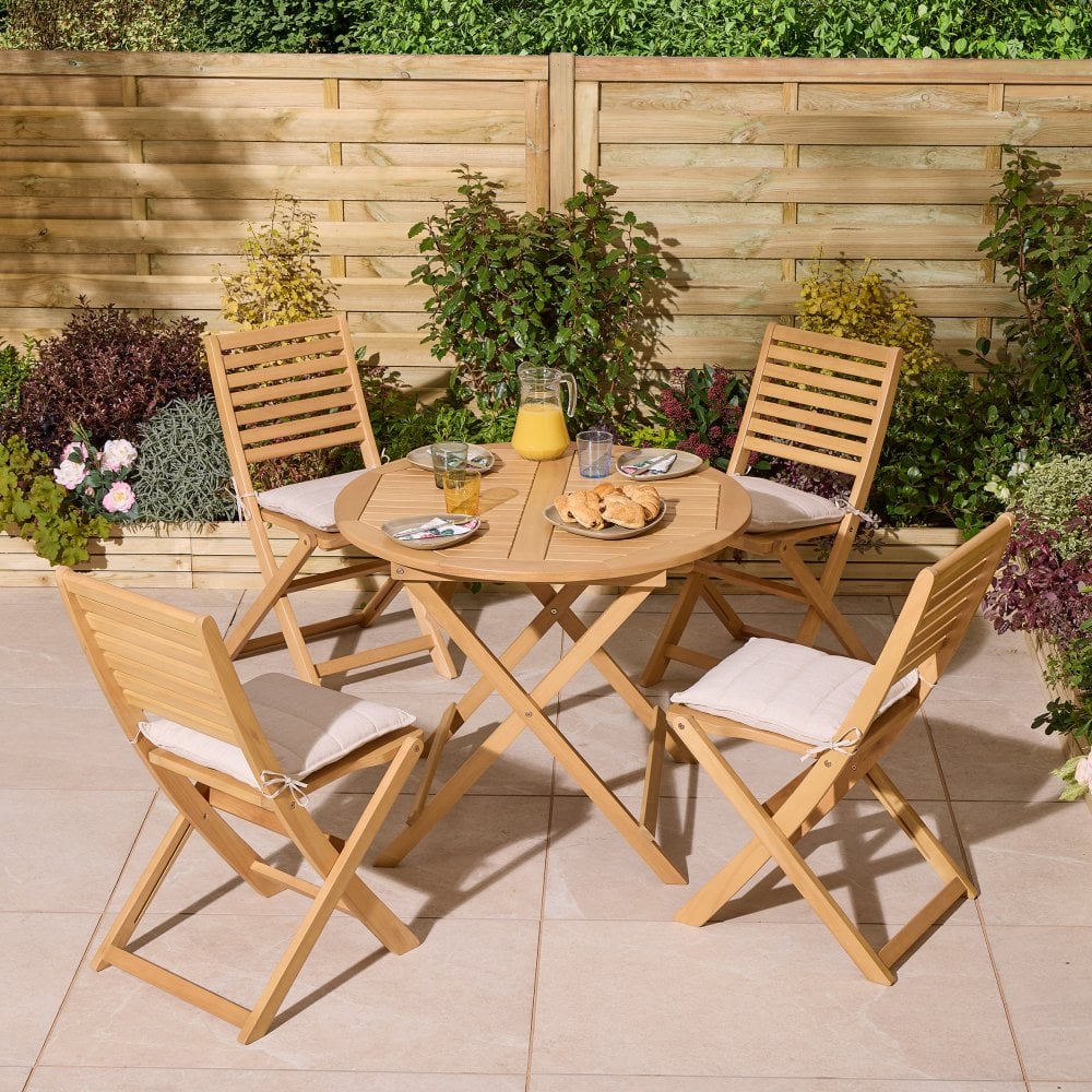 Ashdown Folding 4 Seat Dining Set 