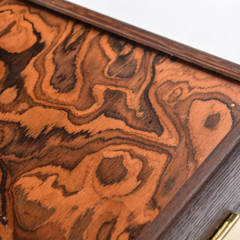 Manopoulos Californian Walnut Burl Luxury Backgammon Set - Garden Shop Online