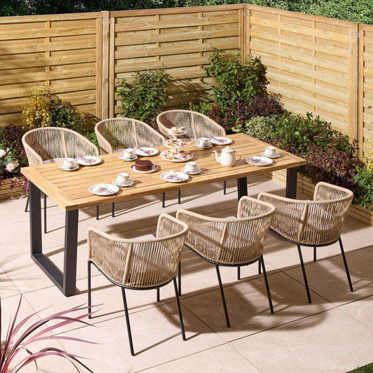 Oslo 6 Seat Dining Set - 210cm Table - Garden Shop Online