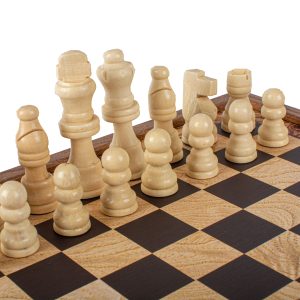 Manopoulos Classic 2 in 1 Chess/Backgammon Games Set in Walnut - Small - Garden Shop Online