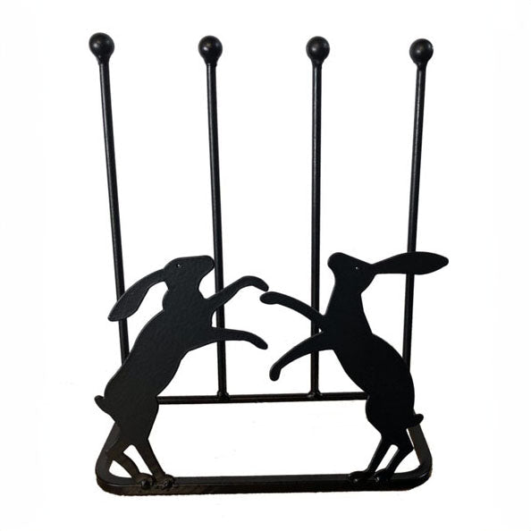 Poppy Forge Boxing Hares 2 Pair Boot Rack