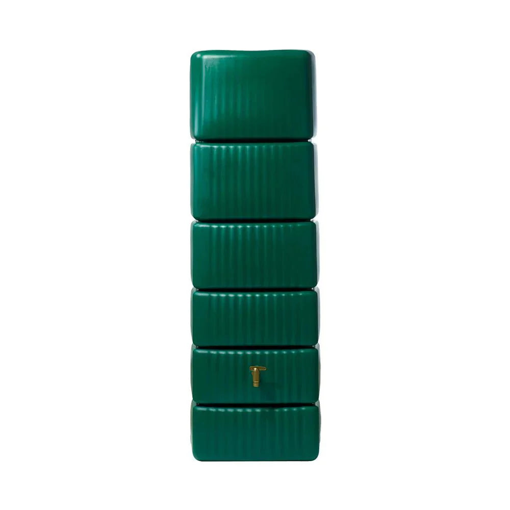 Tall & Slim 330L Water Butt - Green - Heritage Gardens UK Online Garden Centre