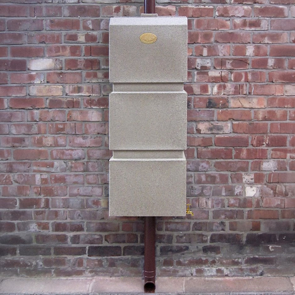 Wall Mounted 100L Rainwater Storage Tank - Black - Garden Shop Online