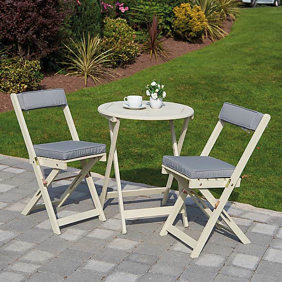Greenhurst Raffles Bistro Set - Forest White - Garden Shop Online