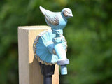Wren Ornamental Verdigris Garden Tap