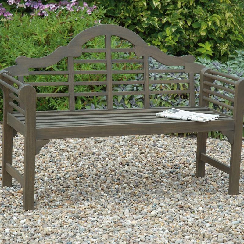 Greenhurst Lutyens Garden Bench - Woodland Grey - Garden Shop Online