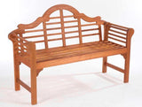 Greenhurst Lutyens Style Garden Bench - Natural Finish