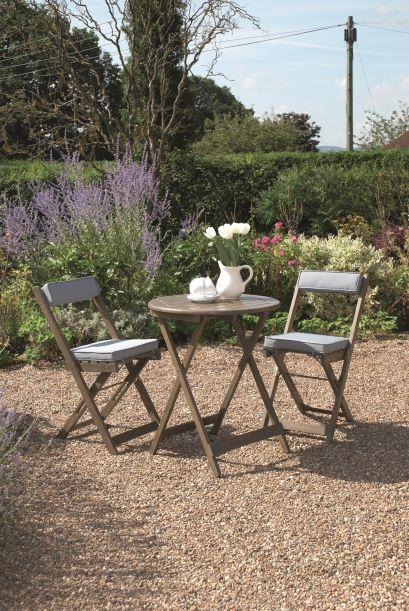 Greenhurst Raffles Bistro Set - Woodland Grey - Garden Shop Online
