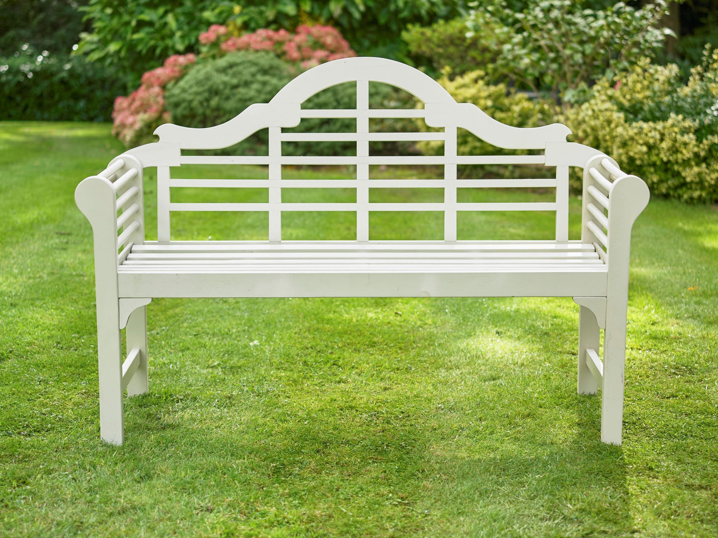 Greenhurst Lutyens Style Garden Bench - Forest White