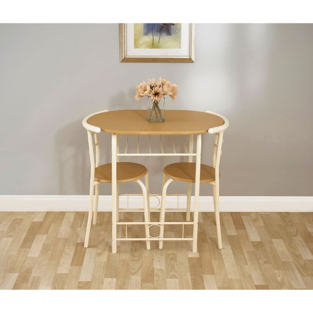 Compact Dining Set - Light Oak/Buttermilk - Garden Shop Online