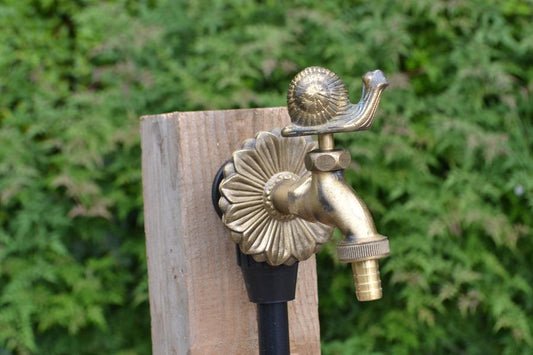 Snail Ornamental Brass Garden Tap