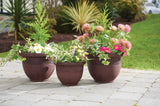 Greenhurst Set of 3 Brown Antique Planters