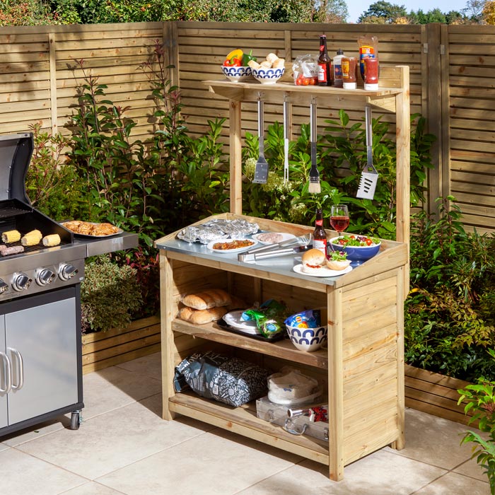 Rustic Barbecue Servery - Garden Shop Online
