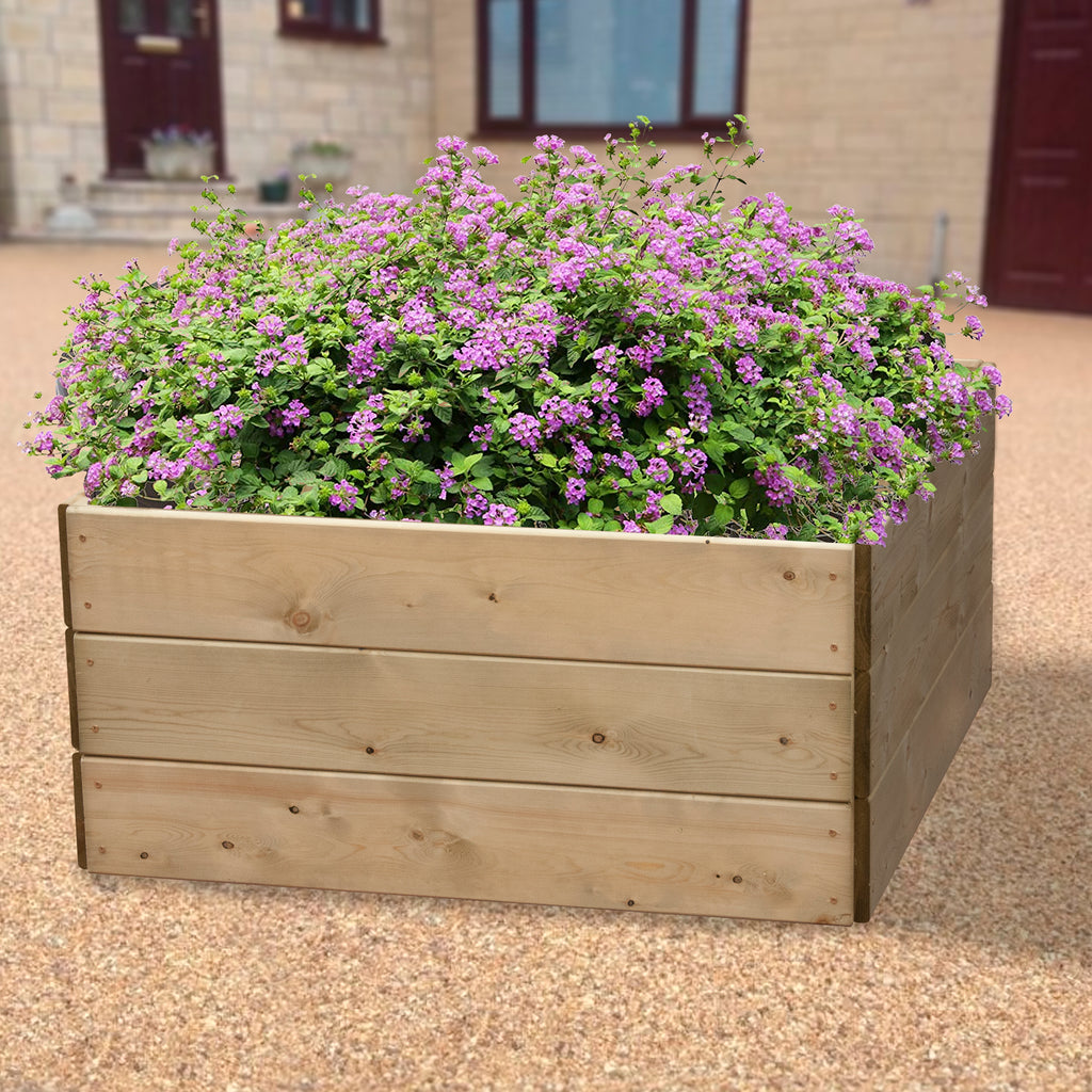 Square Raised Bed 45cm High, 90 x 90cm - Garden Shop Online