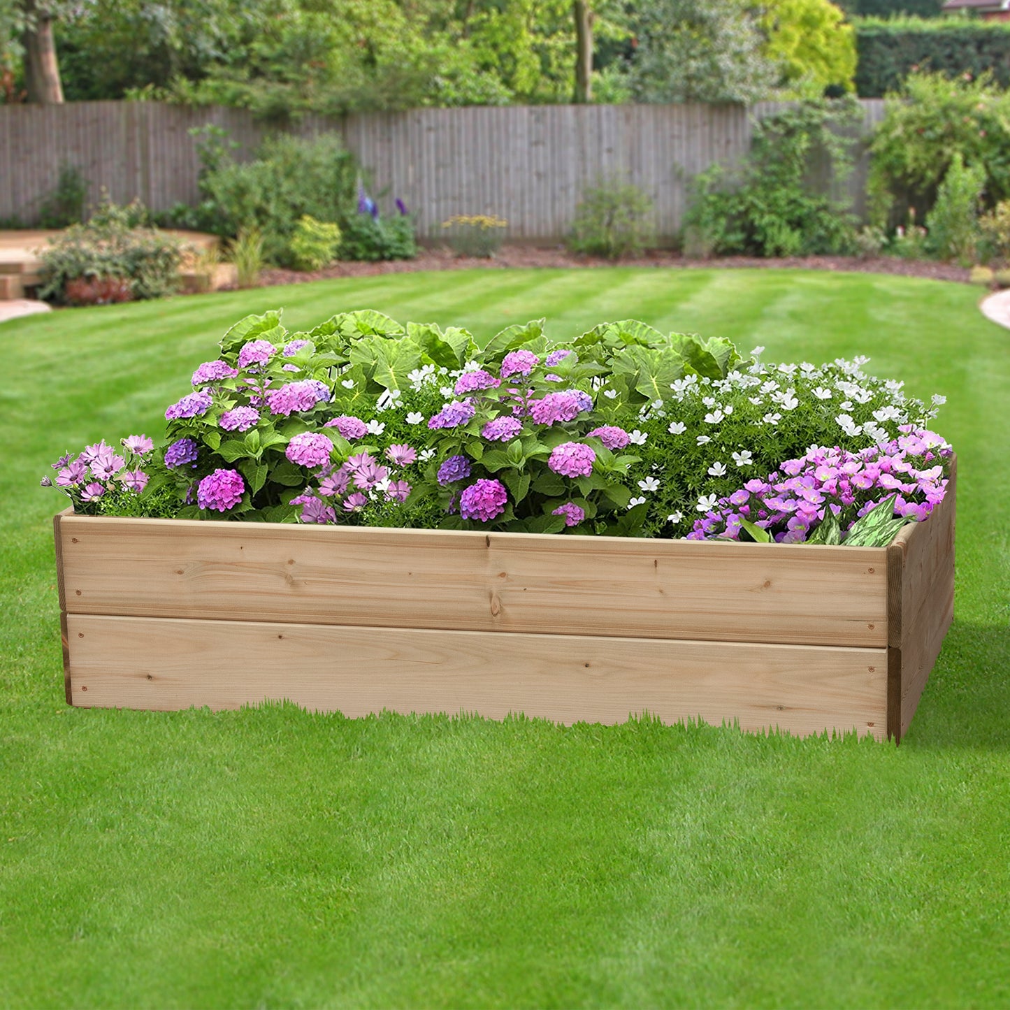 Rectangular Raised Bed 30cm High, 60 x 120cm