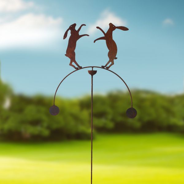Boxing Hares Wind Rocker - Garden Shop Online