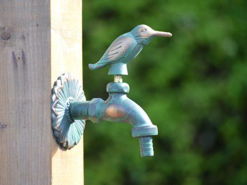 Kingfisher Ornamental Verdigris Garden Tap