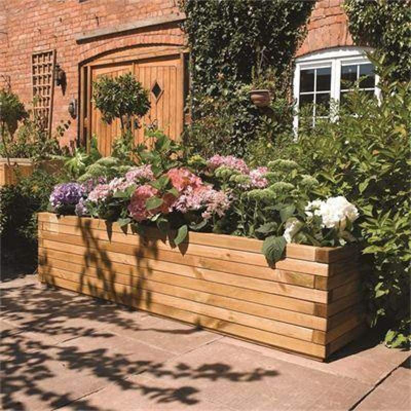 Rowlinson Large Wooden Planter - Garden Planters