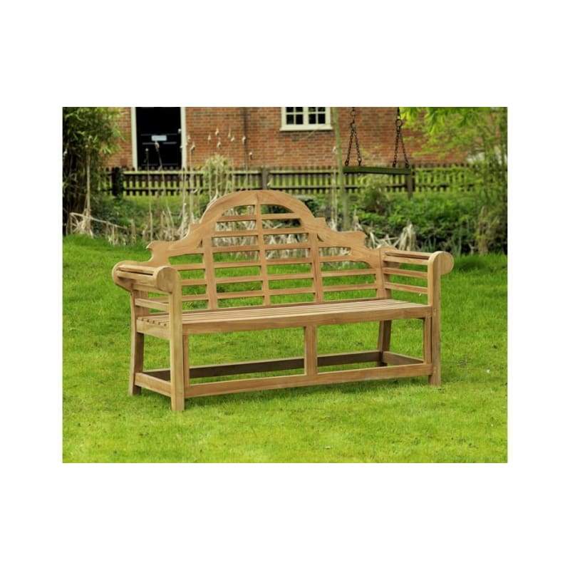 Solid Teak 3 Seater Lutyens Bench - Garden Benches