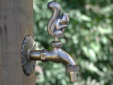 Squirrel Ornamental Brass Garden Tap