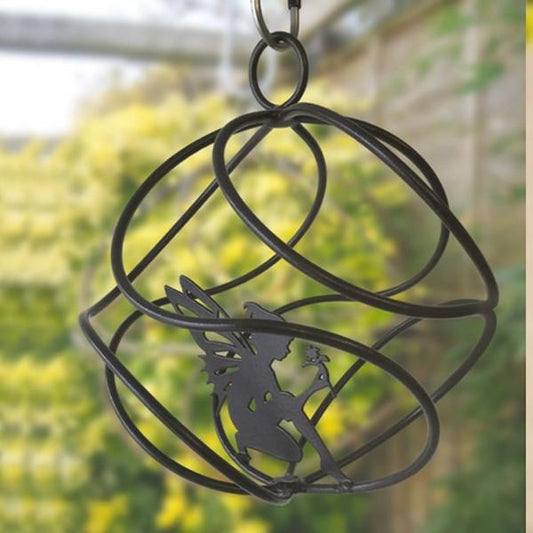 Fairy Catcher with Sitting Fairy - Silver - Garden Shop Online