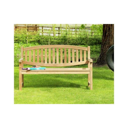 Winchester Double Oval Back Teak Garden Bench 150Cm - Garden Benches