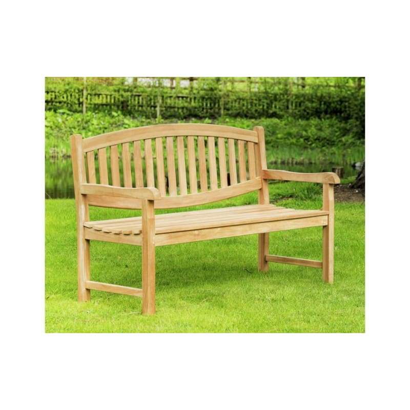 Winchester Double Oval Back Teak Garden Bench 150Cm - Garden Benches