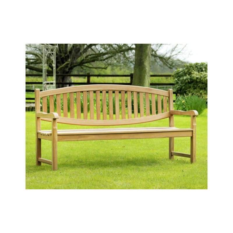 Winchester Double Oval Back Teak Garden Bench 180Cm - Garden Benches