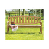 Winchester Double Oval Back Teak Garden Bench 180cm